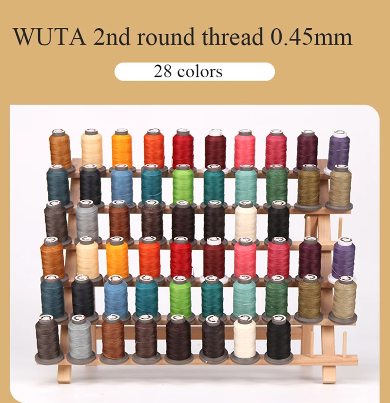 WUTA 70-120m Round Waxed Thread Repair Cord String Polyester Hand Sewing Line for Braided Bracelet DIY Accessories Leather Craft