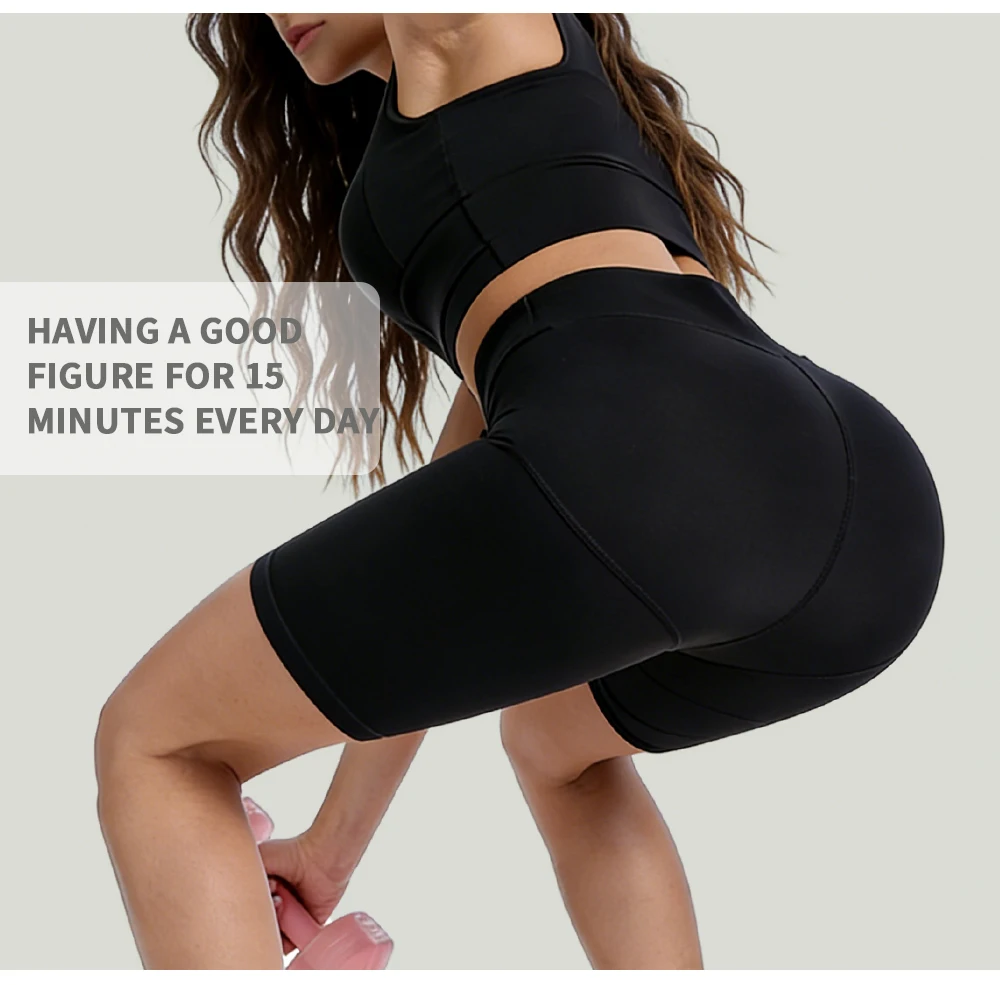 EMS Shaping Yoga Shorts Smart Microcurrent Rechargeable High Elastic Buttock Trainer Fitness Pants for Men Women Gym Running A4d8945d3626b4ac980c8ac90d689eb33n