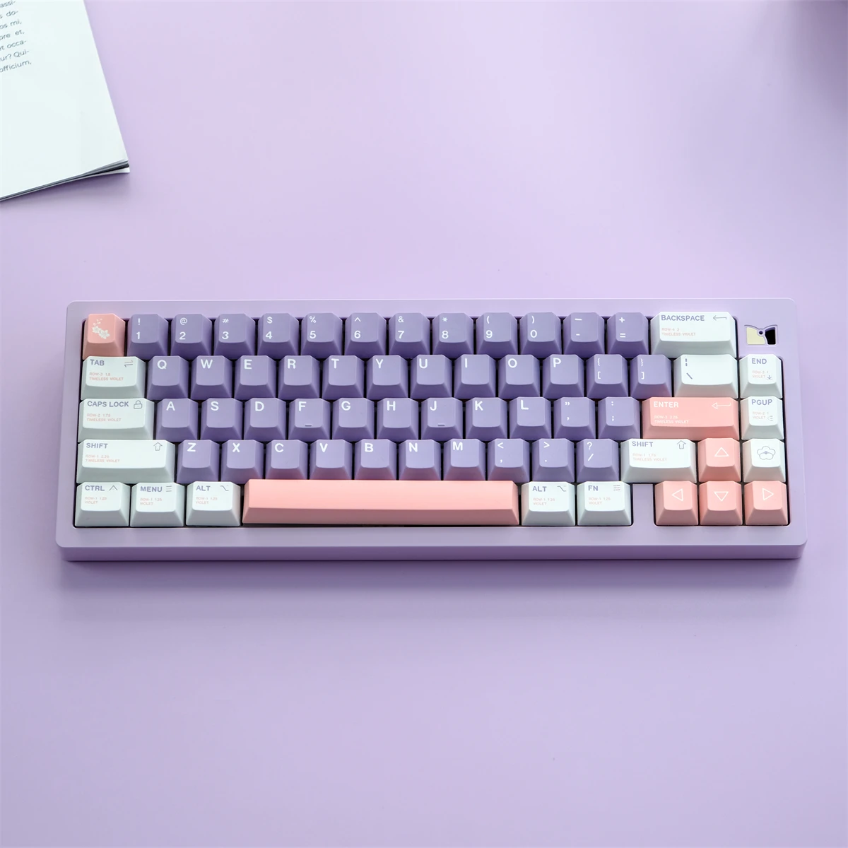 Chaves Gmk Lavanda Keycaps Cereja Perfil Pbt 5-side Tintura Sublimação Teclado Mecânico para Interruptor mx com Deslocamento 1.75u 129