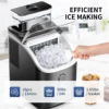 SIMZLIFE Ice Cube Maker Machine Countertop with External Water Tank, 45Lbs, 16Pcs Ready in 13 Mins,Auto-Cleaning,Black 5