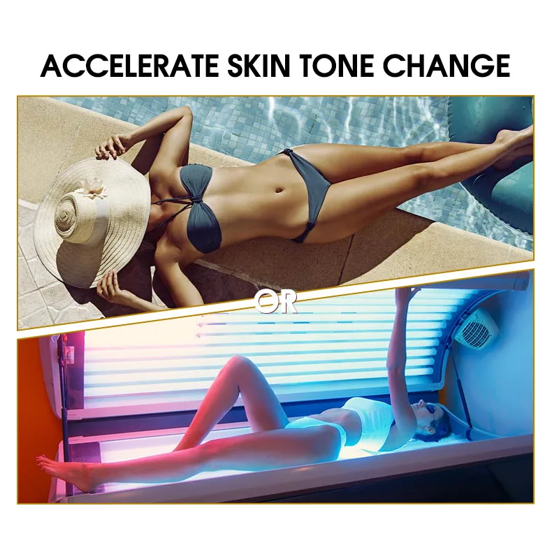 Tanning gel Accelerator Effective in Sunbeds Outdoor Sun Achieve a Natural Tan with Natural Ingredients