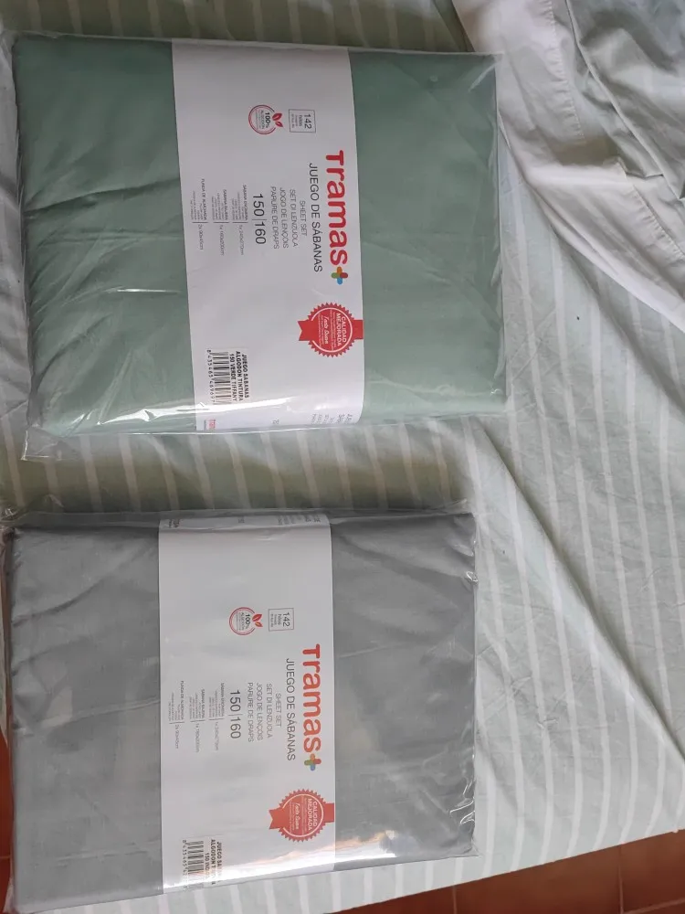 Tramas+ Juego de Sábanas Lisas 100% Algodón Suave y Resistente photo review