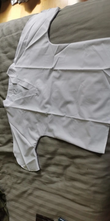 Summer Elegant Women's Blouse New V-neck Short Sleeve Solid Color Loose Shirt Casual White Tops Office Lady Blouses photo review