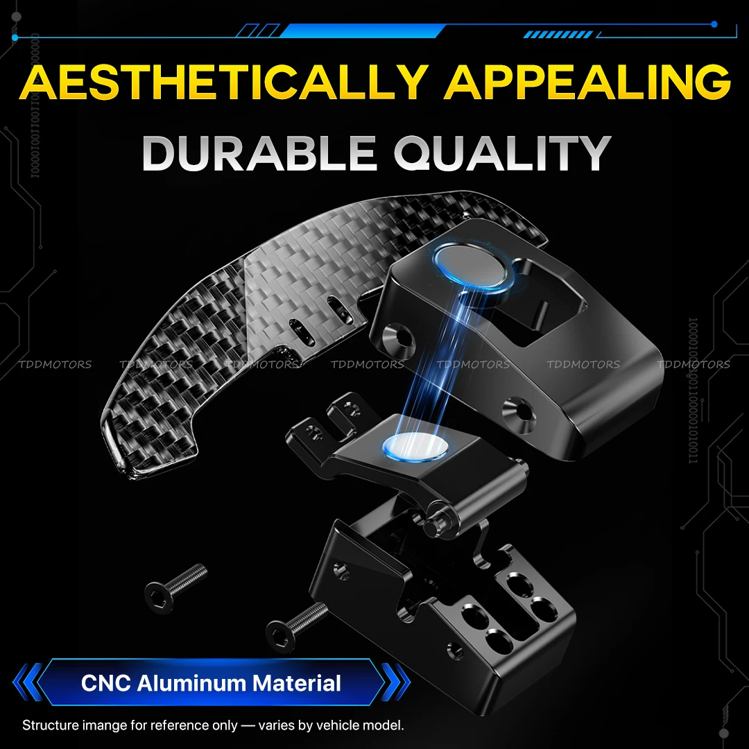 TDD 모터 플러그 앤 플레이 리얼 탄소 섬유 알루미늄 합금 마그네틱 패들 시프터, 포르쉐 992 GT3 911 718 마칸 타이칸용