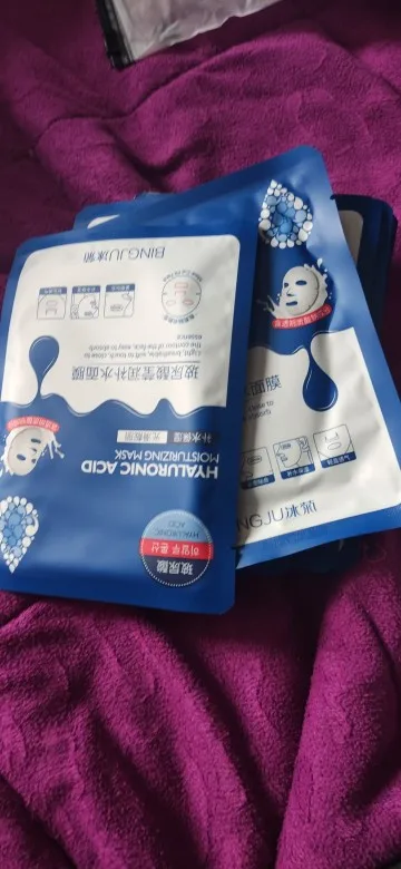 10pcs Hyaluronic Acid Hydrating Facial Mask Sheet Masks for Face Hydrating Shrinking Pores Moisturizing Face Masks photo review