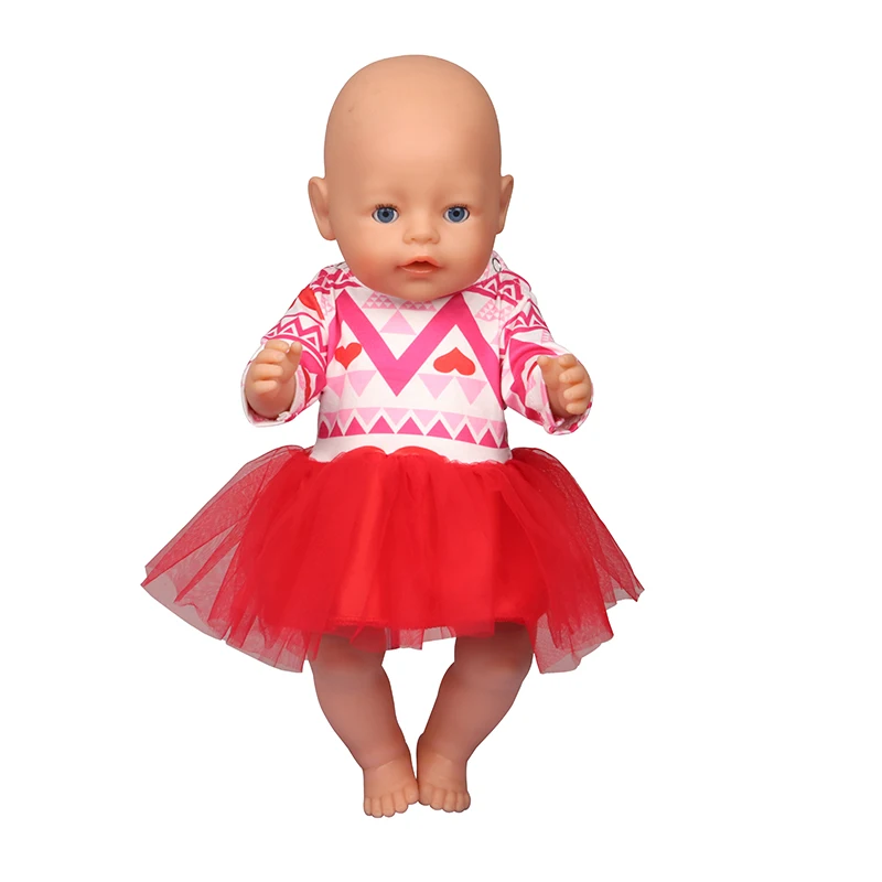 43 Cm Baby New Born Doll Clothes Wool Cute Santa Claus, Tree, Elk Christmas Clothes Suit For American 18 Inch Girl Doll Toy Gift