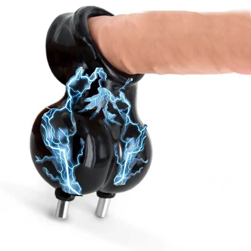 e stim Cock Ring Electrostimulation Electrosex Penis Extender BDSM Electro Sex for Men E-stim Cockring Electric Shock Scrotum electro sex toys electric sex toys penis rings