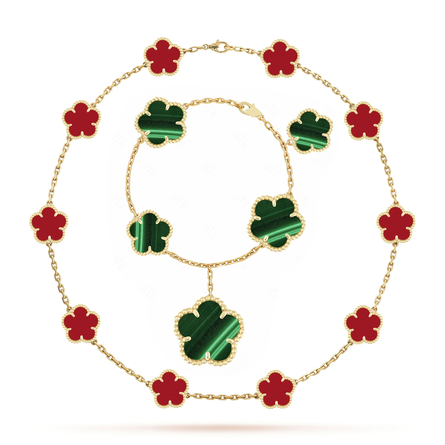 

New In 925 Silver Necklace For Women Luxury Designer Natural Stone Flower Bracelets Fashion Jewelry For Women Birthday Gift