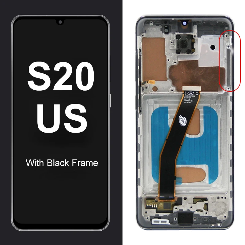 Vikye TFT Pour S 20 4G Kit De Remplacement D'écran, Remplacement D'écran LCD Pour S 20 4G SM-G980 SM-G980U, Numériseur Afficher L'écran Tactile Avec Outils (Blue