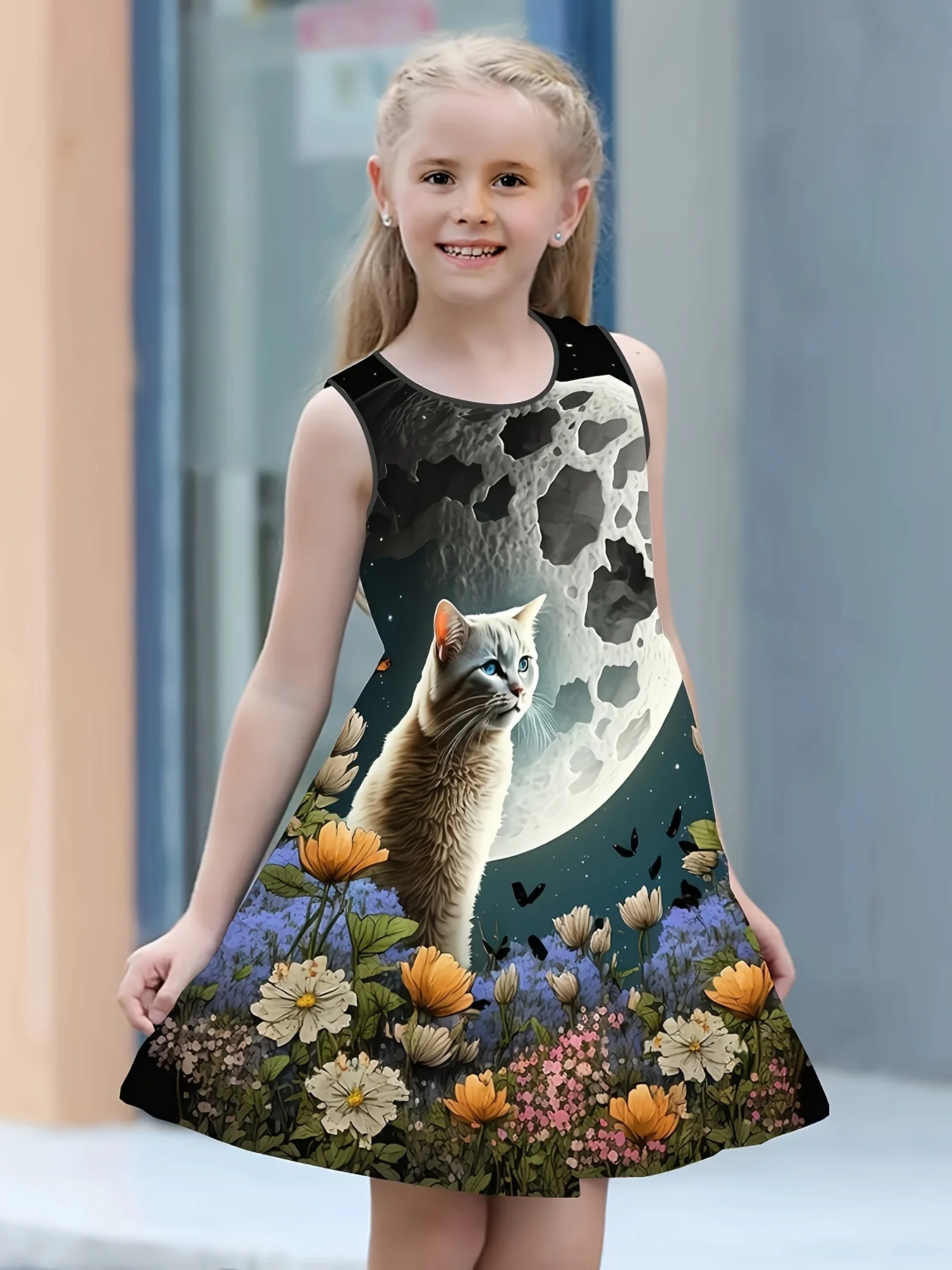 فستان أطفال ثلاثي الأبعاد للأطفال ، خفيف الوزن ، ج...