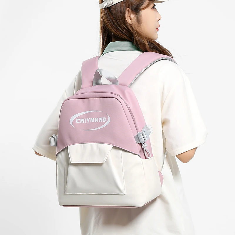 2022 Girl Student Backpacks Ins Campus Simple Casual Knapsack Schoolbag for Middle/High School Pro Custom Logo Shoulders Bag