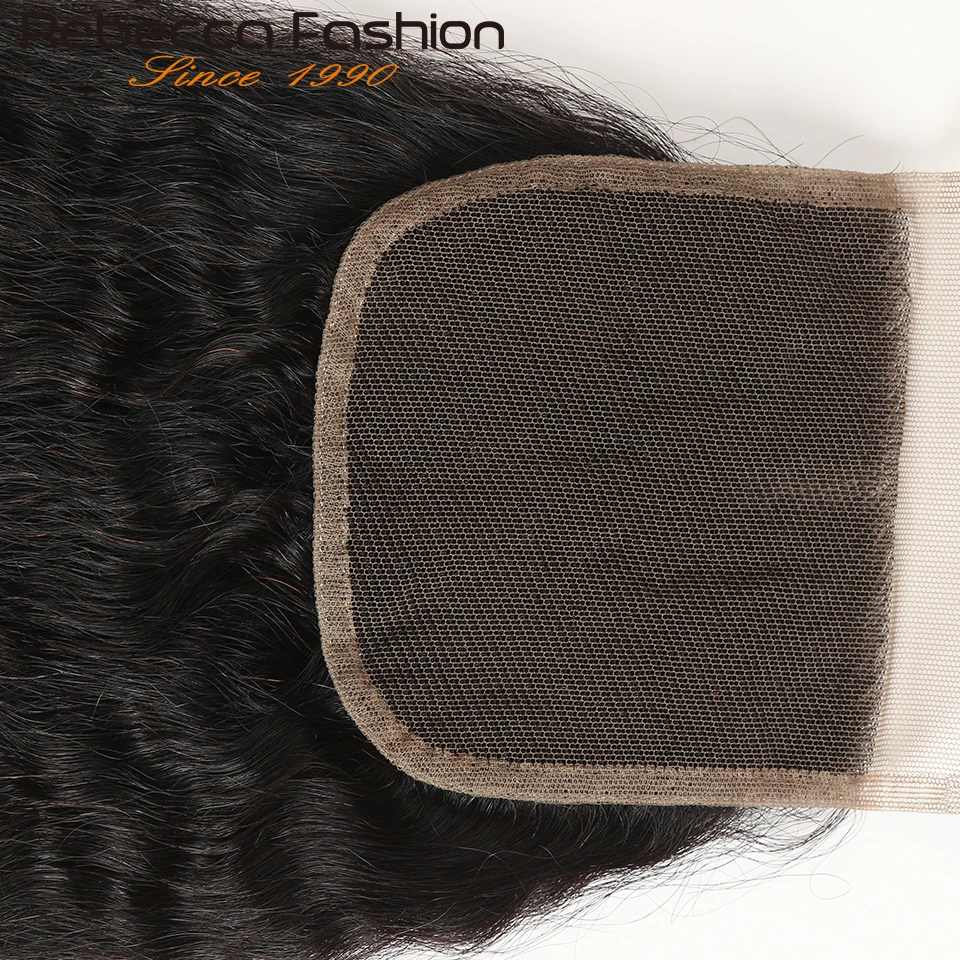 Human hair lace closure Brazilian Curly Kinky Straight