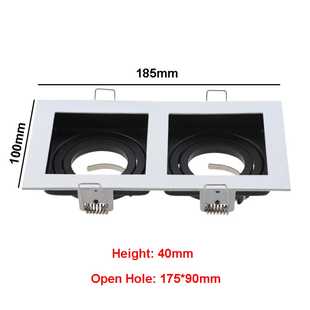 Replaceable Lamp Holder Seiko Aluminum Spot Light White Black Single and Double Head GU10 Tube Holder MR16 Ceiling Lamp Holder
