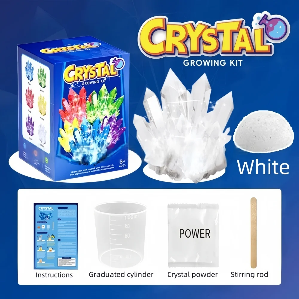 Crystal Growing Science Kit – Colorful Crystal Selection STEM Educational Toy for Kids 5