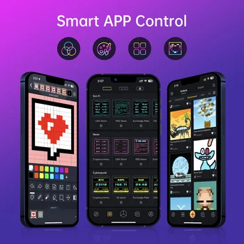 Divoom Times Gate - Cyberpunk Gaming Setup Digital Clock with Smart APP Control, WiFi Connect, RGB LED Display, 4