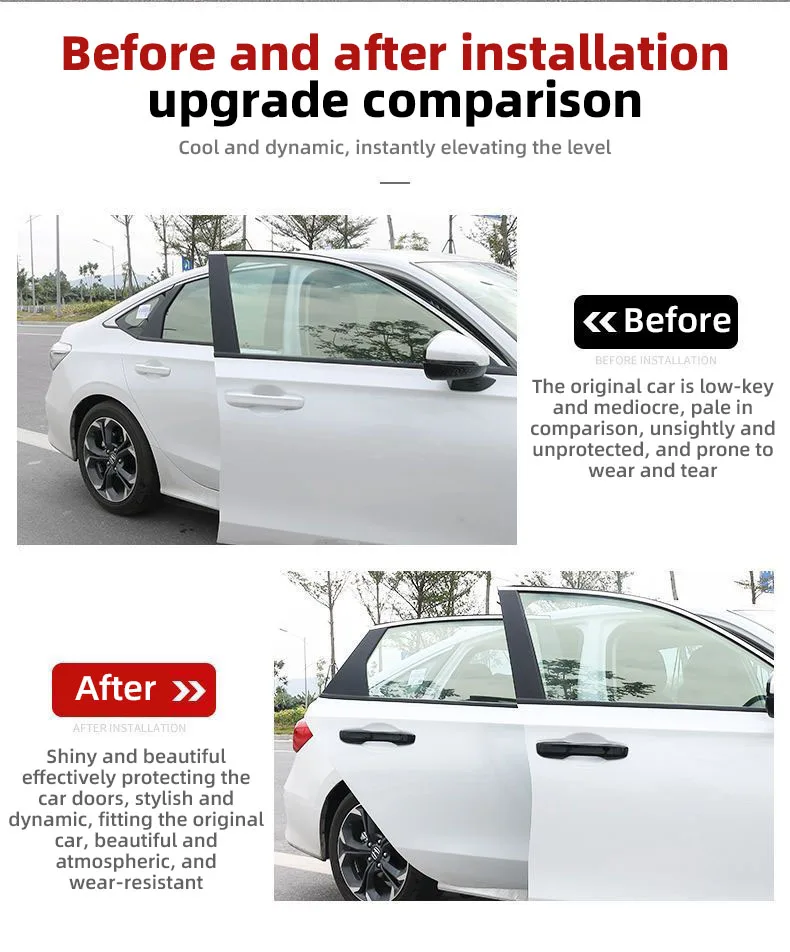 Mitsubishi Grandis NA/BA Space Wagon 2003  2011 2004 2005 2006 2007 2008 2009 자동차 도어 핸들 커버 트림 스티커 고급스러운