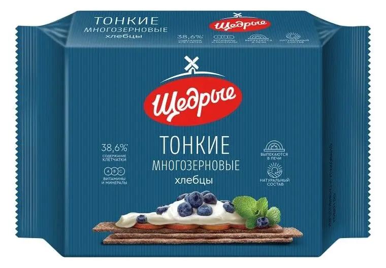 Упаковка 20 пачек Хлебцы Щедрые многозерновые