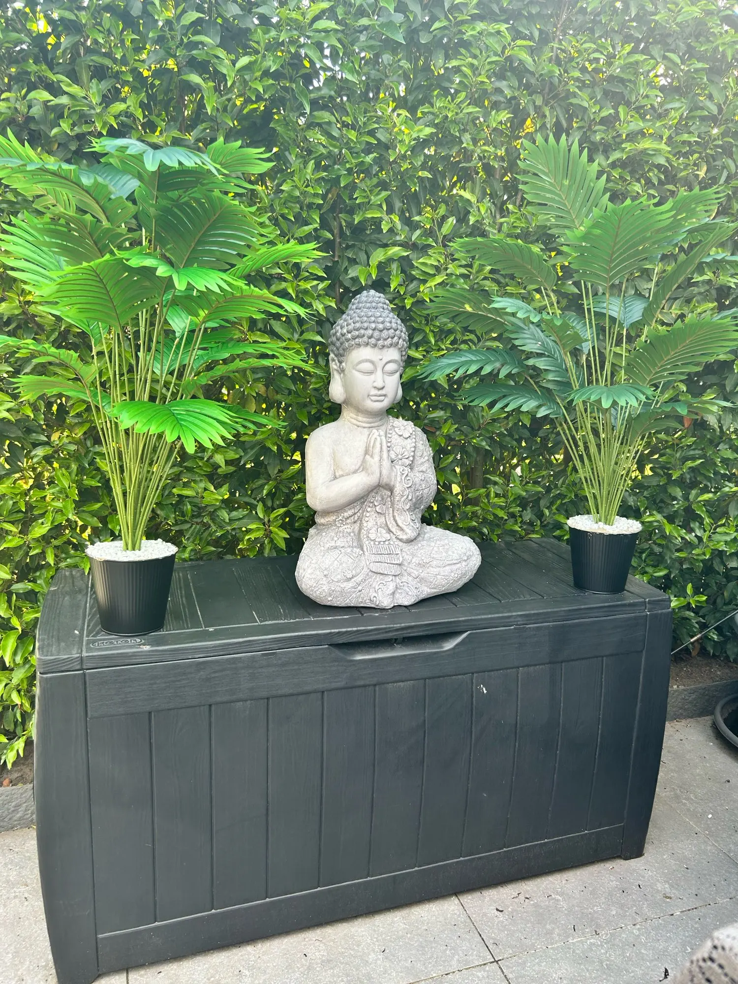 2PCS 24Leaves Areca palm simulation green plants realistic artificial trees suitable for bedroom living room outdoor decoration photo review