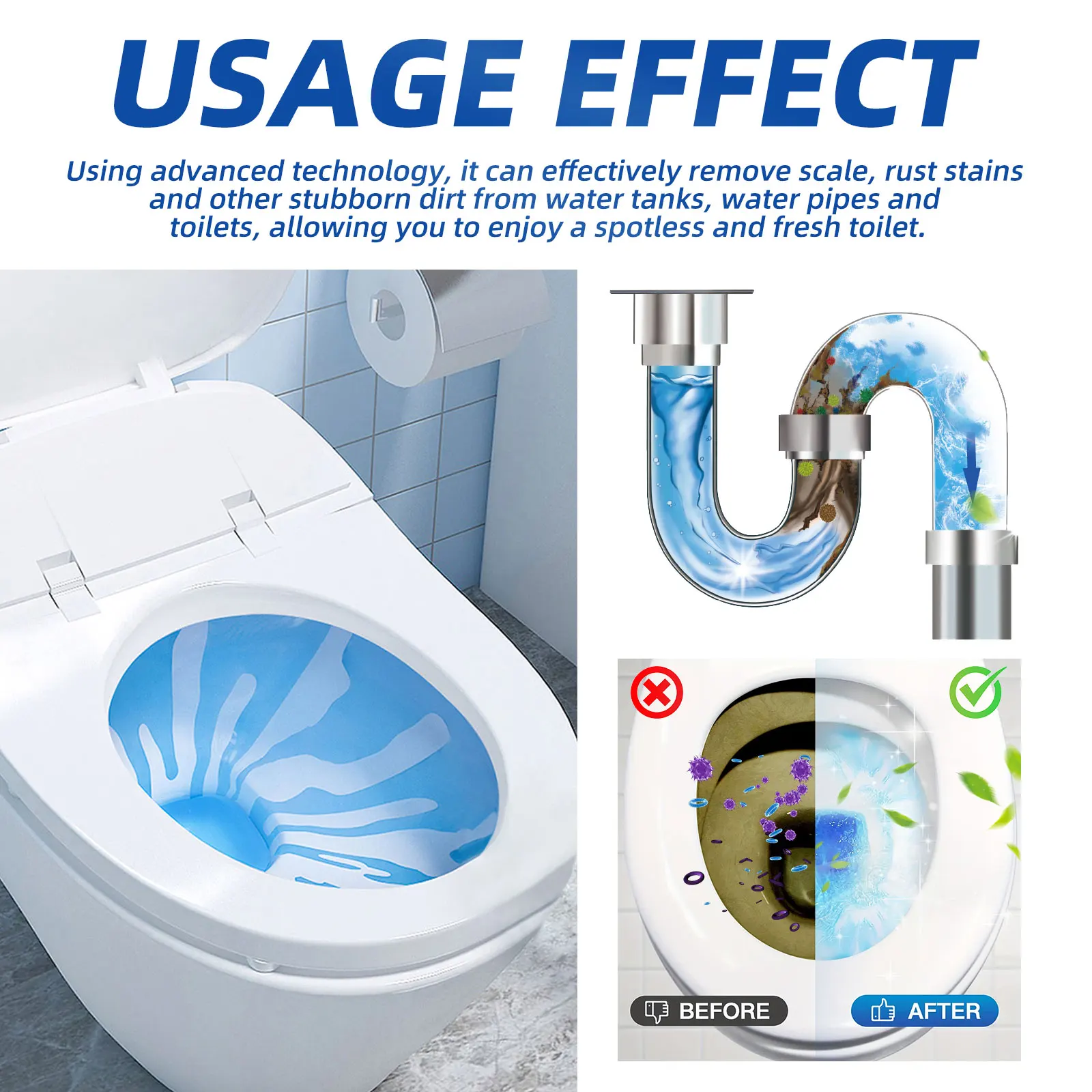 Automatic Toilet Bowl Cleaner Removes Rust Stains