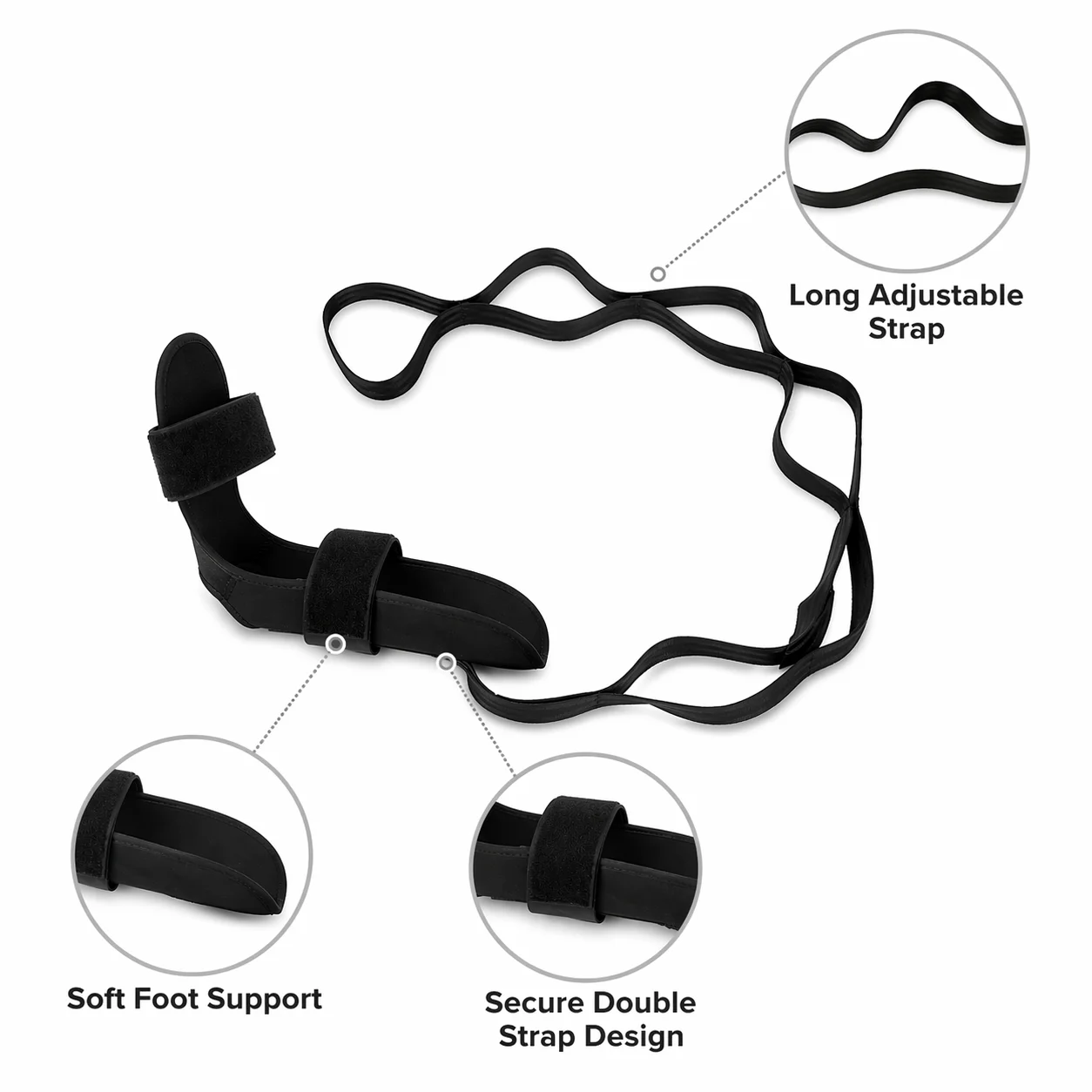 Versatile Flexibility & Stretching Strap with Foot Loop for Dance, Gymnastics, and Home Workouts