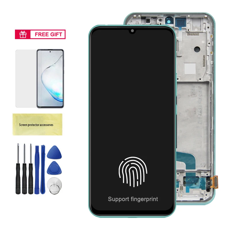 Display LCD OLED Per Xiaomi Mi 10 Lite 5G – 6.57 Pollici, Con Cornice, Kit Di Attrezzi E Pellicola, Supporta Impronta Digitale - 4