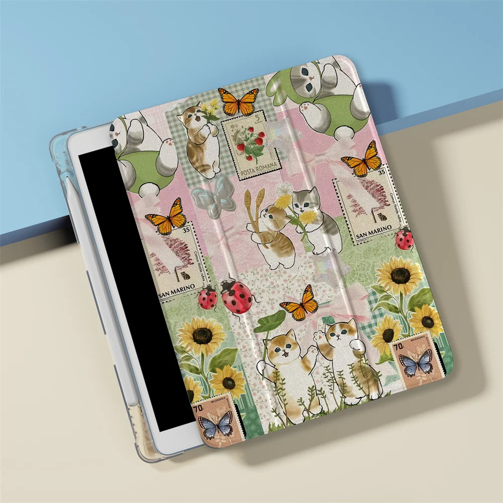 Charming Little Fresh Cat Tablet Protective Case