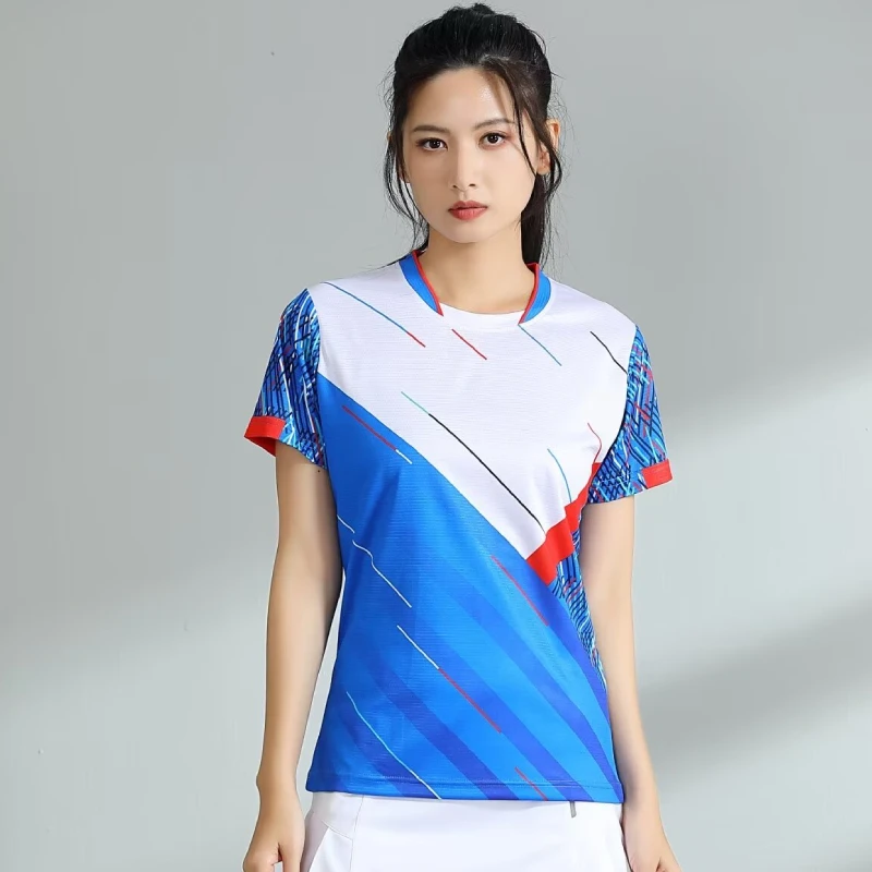 Badminton Tennis Shirts 3D Print Quick Dry Running Short Sleeve Yoga Jersey Women short sleeve t shirt badminton uniforms
