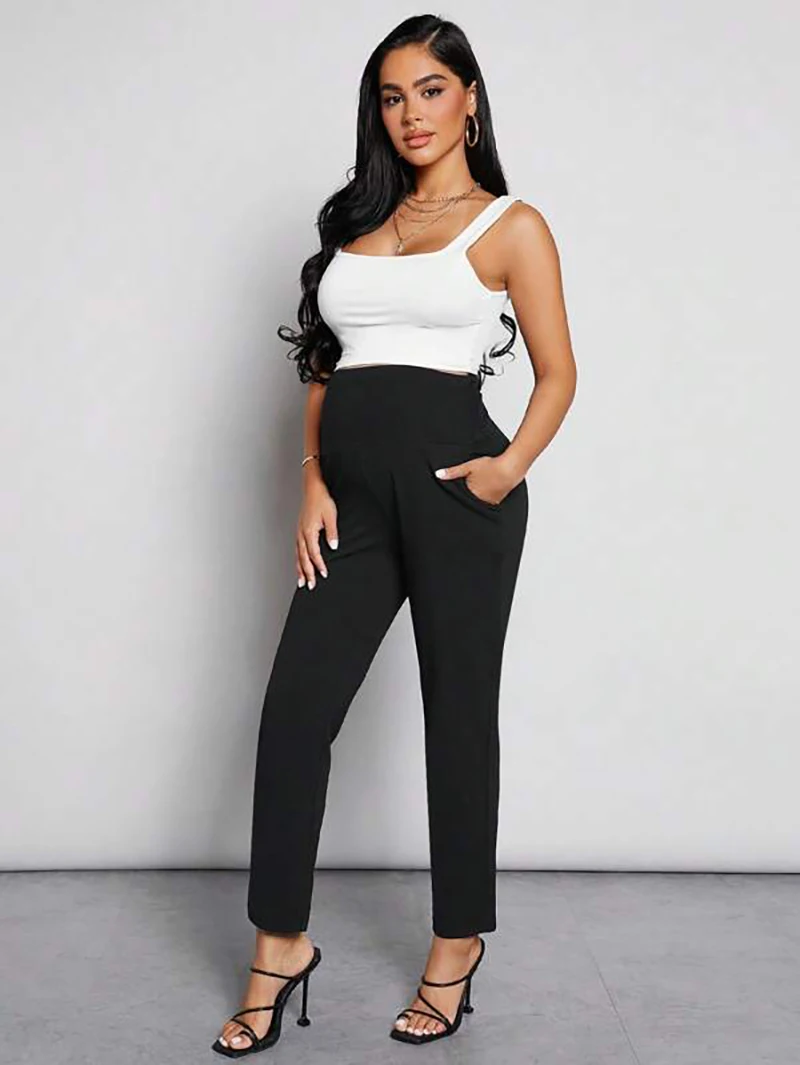 Maternity Pants Women's Activewear Jogger Track Cuff Sweatpants for Work Lounge