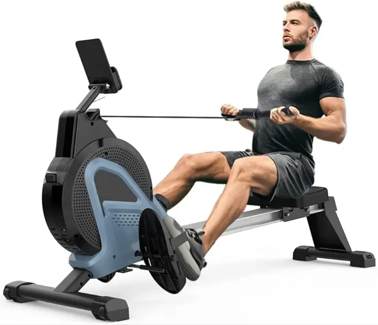 Home Gym Cardio Training Indoor Equipment Magnetic Rowing Machine with Aluminum Slide Rail