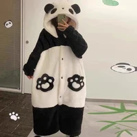 Winter Unisex the Panda Robes Costumes Onesies Kigurumi Unicron Cosplay Pajamas Adult Pyjamas Animal Sleepwear Jumpsuit Anime 2