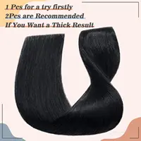 100% Clips brésiliens en une seule pièce Extension de cheveux naturel droit Remy cheveux humains Invisible sans couture pince en droite une seule pièce 5