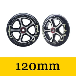 Premium Replacement Scooter Wheels with Bearings & Bushings - Set of 2 (120mm model9)