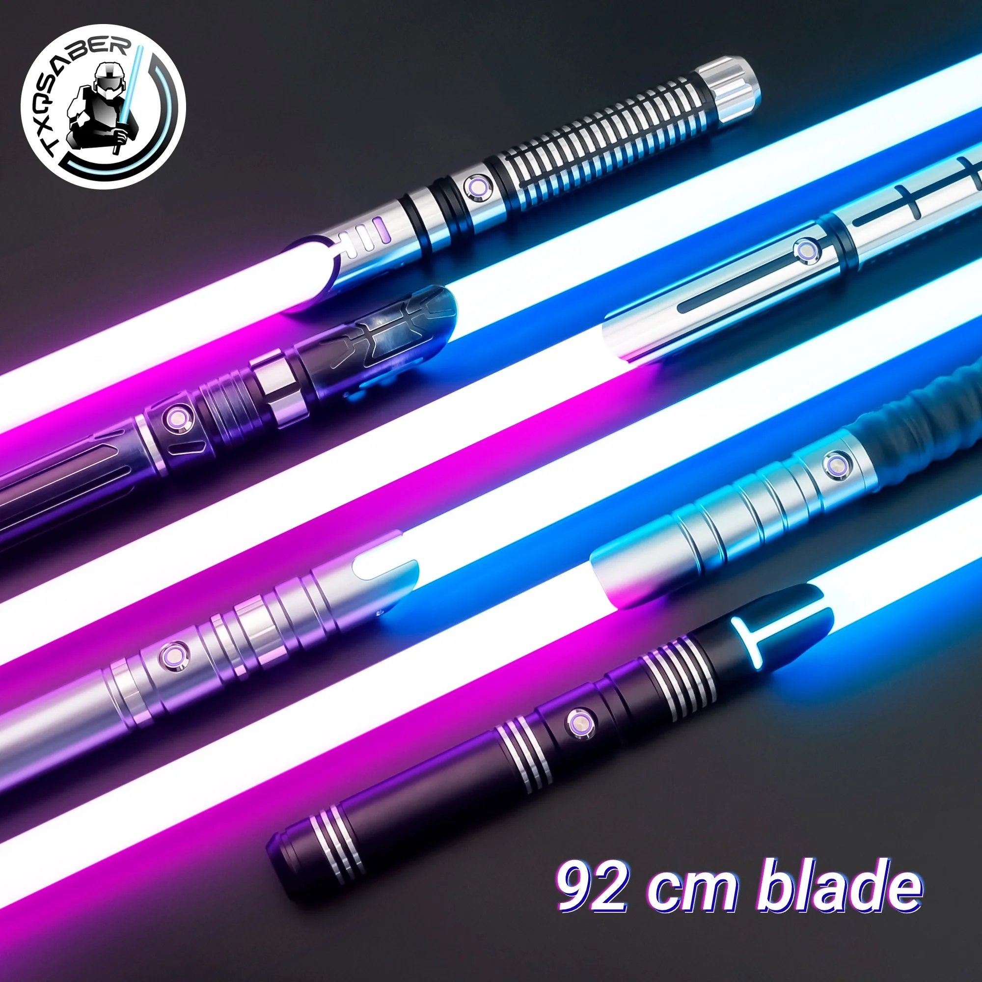 Txqsaber 92Cm Blade Lightsaber Rgb Smooth Swing 12Color Combat Heavy Dueling Jedi Saber Sword Blaster Giocattolo Luminoso Laser Cosplay