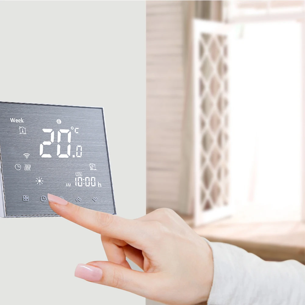 Qiumi  WiFi thermostat temperature controller for water / floor heating electric water / Gas boiler works with Alexa Googlehome