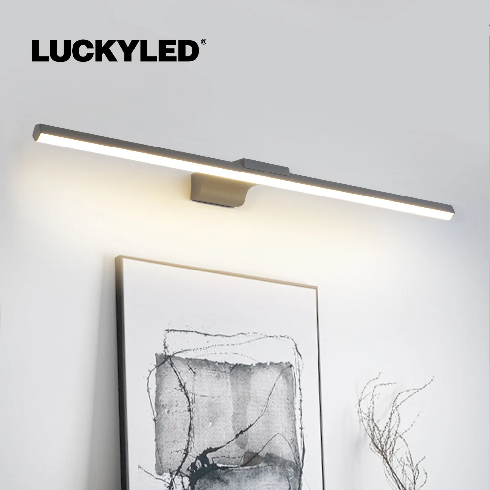Led Wall Lamp Nordic AC85-265V 80/100CM Gray Long Led Wall Light Indoor Bathroom Living Room Picture Light Wall Sconce Lamp