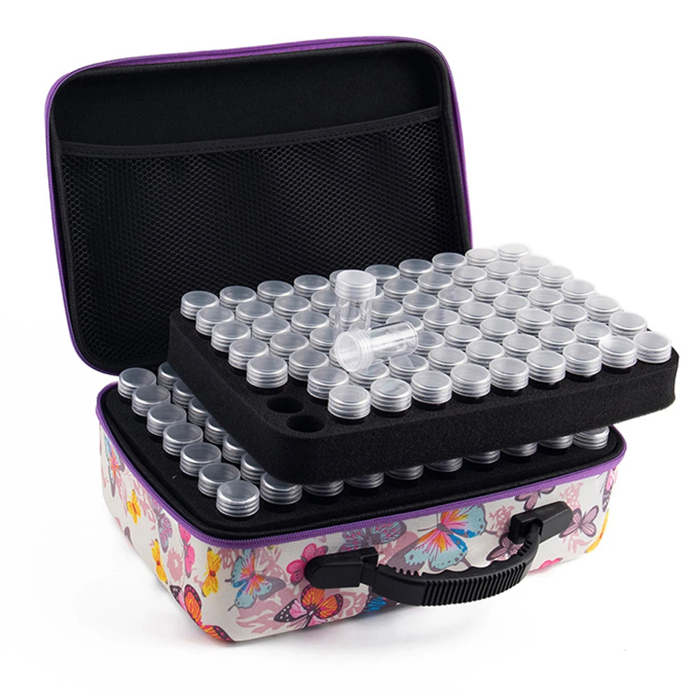 60/80/120 Bottles Diamond Painting Storage Box 5D Bead Embroidery Carry Case  Tools Rhinestone Container Accessories peacock Bag - AliExpress