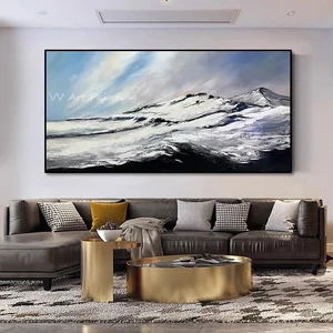 Moutanin 100% Hand Painted Abstract landscape ocean Oil Painting On Canvas home living room porch as a gift decoration unframe