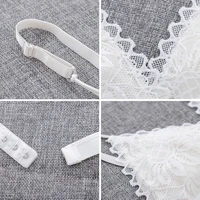 Femmes Sexy dentelle soutien-gorge sans fil non rembourré Lingerie florale dentelle Bralette femme Ultra mince Sexy brassière sous-vêtements pour fille A/B tasse 5