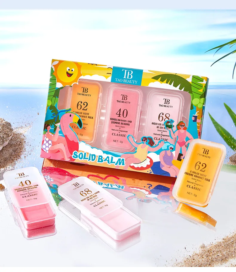 Solid Perfume Set For Women Natural Long Lasting Fragrance Balm_voghion.com