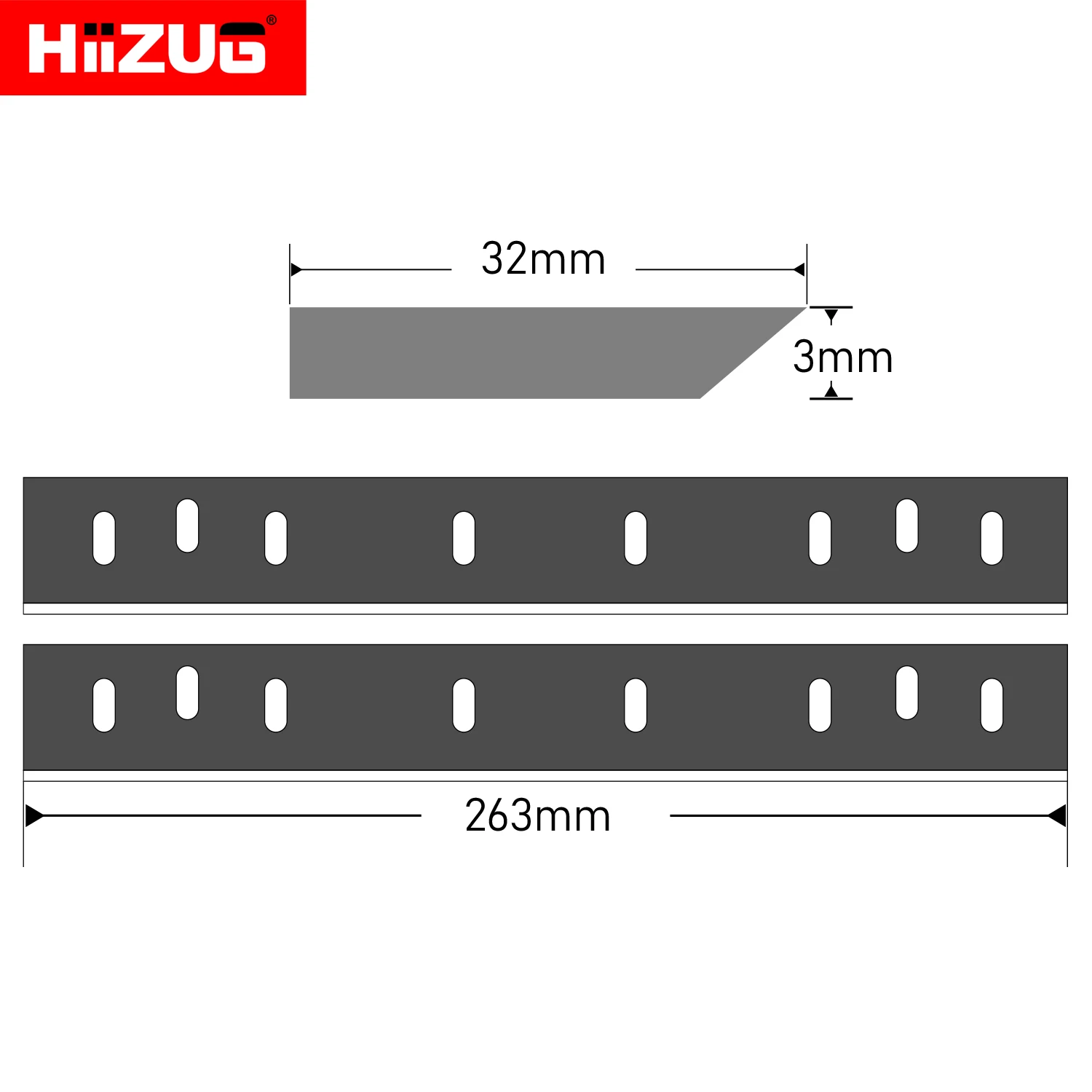 RYOBI Planer Blades Knife RYOBI AP10 AP10N Thicknesser Wood Planer Jointer HSS 263mmx32mmx3mm 2pcs