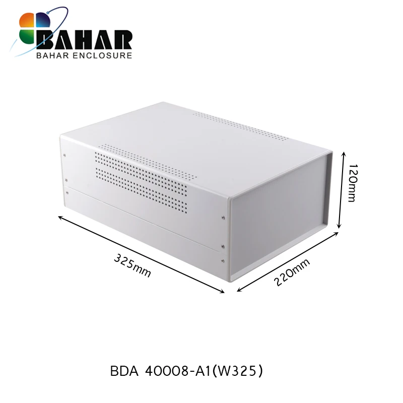 Bahar-ferro Case Mesa Enclosure Fio Superior Caixa de Junção Instrumento Shell Modelo Bda 40008 Projeto Ferro Faça Você Mesmo Gabinete de Alimentação