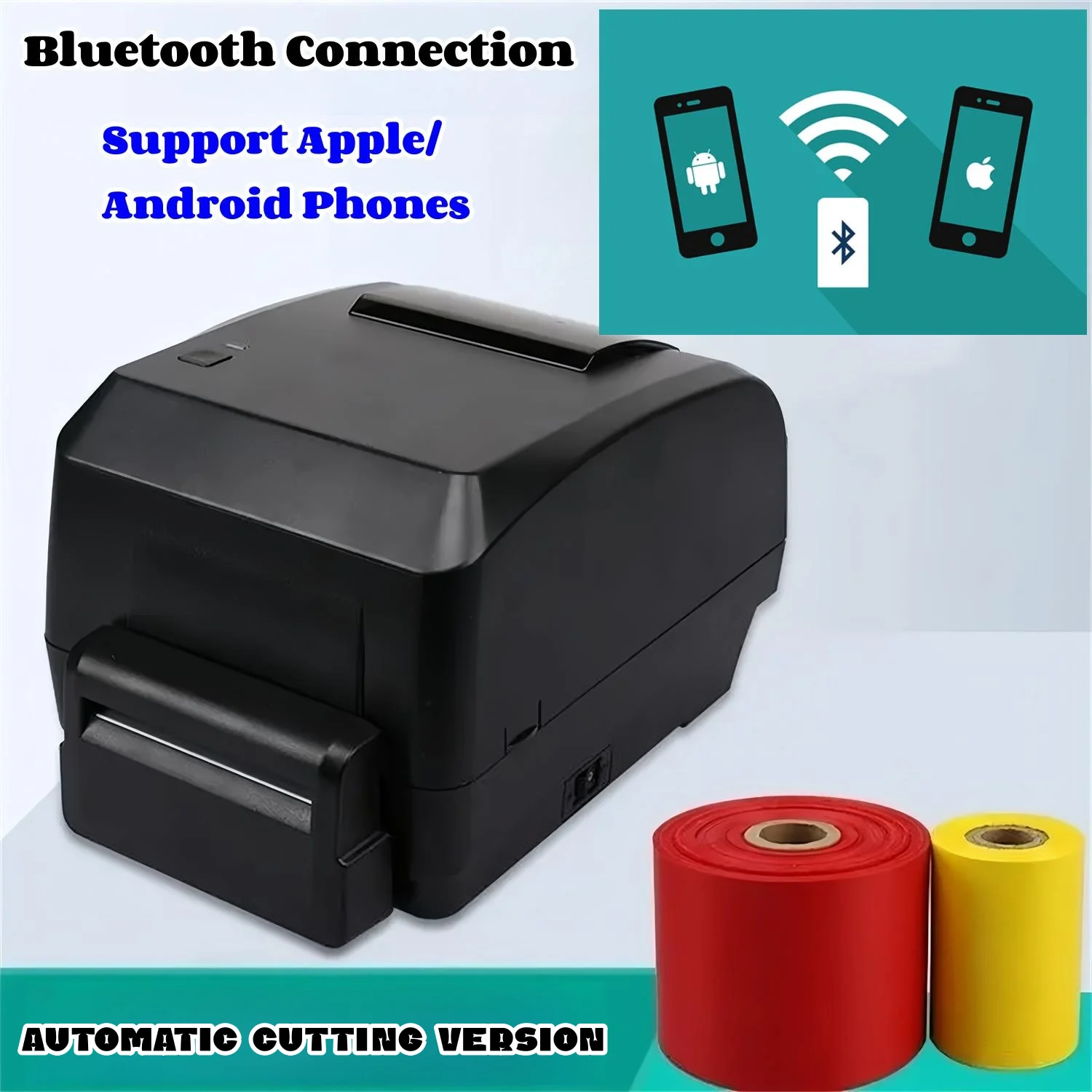 Bluetooth Label Ribbon Printer Streamer Printer Elegance Printing Paper Flower Shop Opens Flower Basket Elegiac couplets
