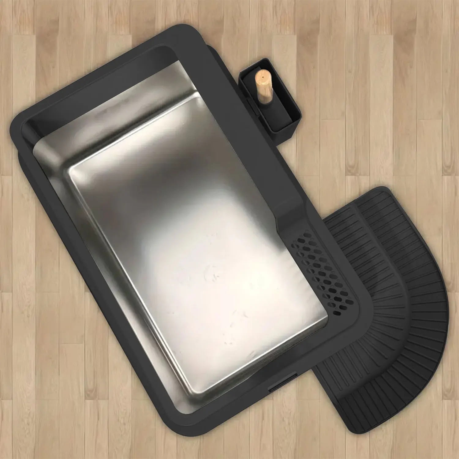 Nerūdijančio plieno kačių tualetas