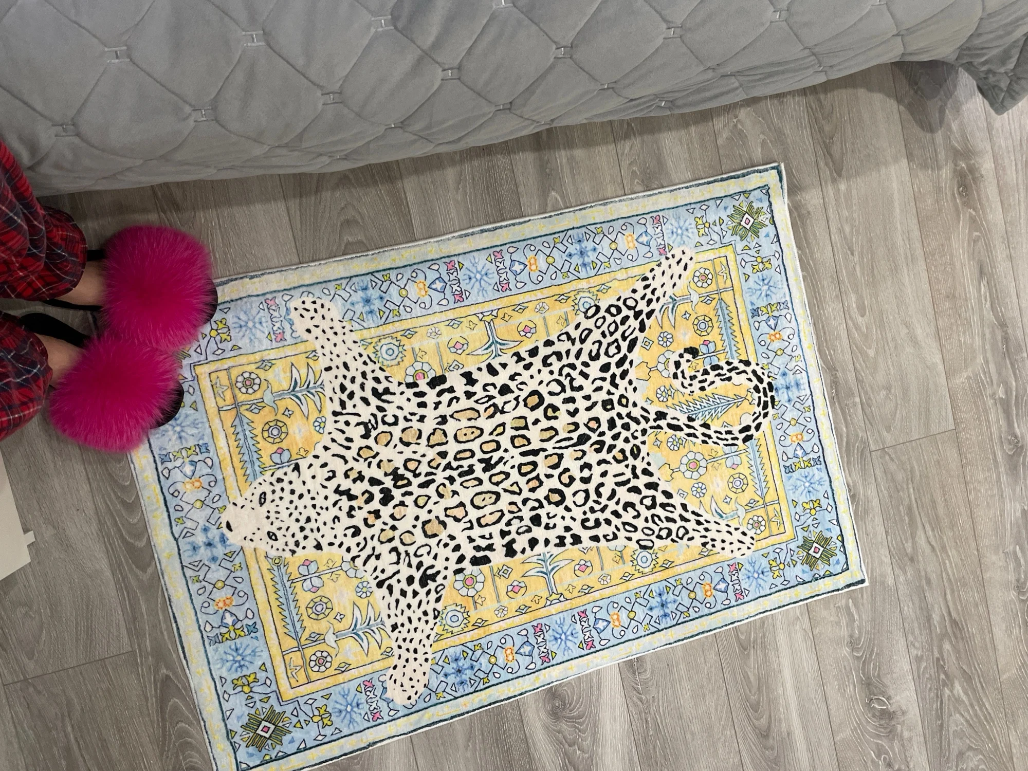 Boho Leopard Print Carpet, customer photo