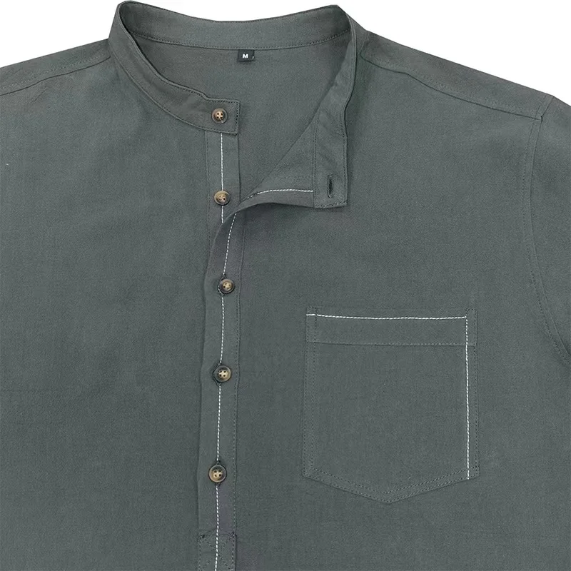 Рисунок 4 - Мужская однотонная льняная рубашка