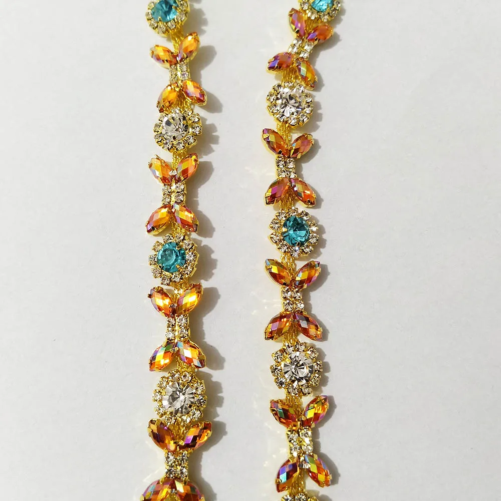 

Бесплатная доставка, 5 ярдов, искусственная отделка с акриловыми камнями, искусственная Свадебная аппликация, свадебная аппликация, искусственная цепь TONG103