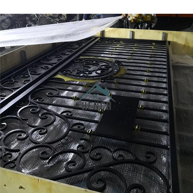 Black Piant Steel Metal Wrought Iron Gates Design Near Me China Manufacturers Suppliers 5