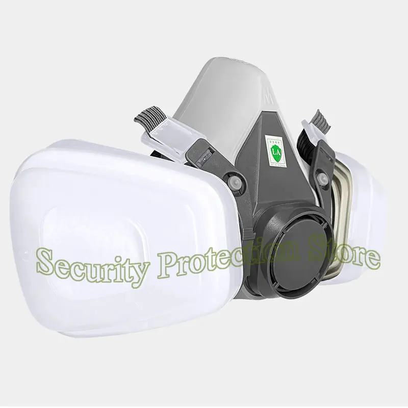 Dust Mask Gas Mask Dustproof Respirator Face Respirator Gas Respirator Half Face Respirator Mask 6200 with 5N11 Particle Filters for Industrial Labor Paint Spray