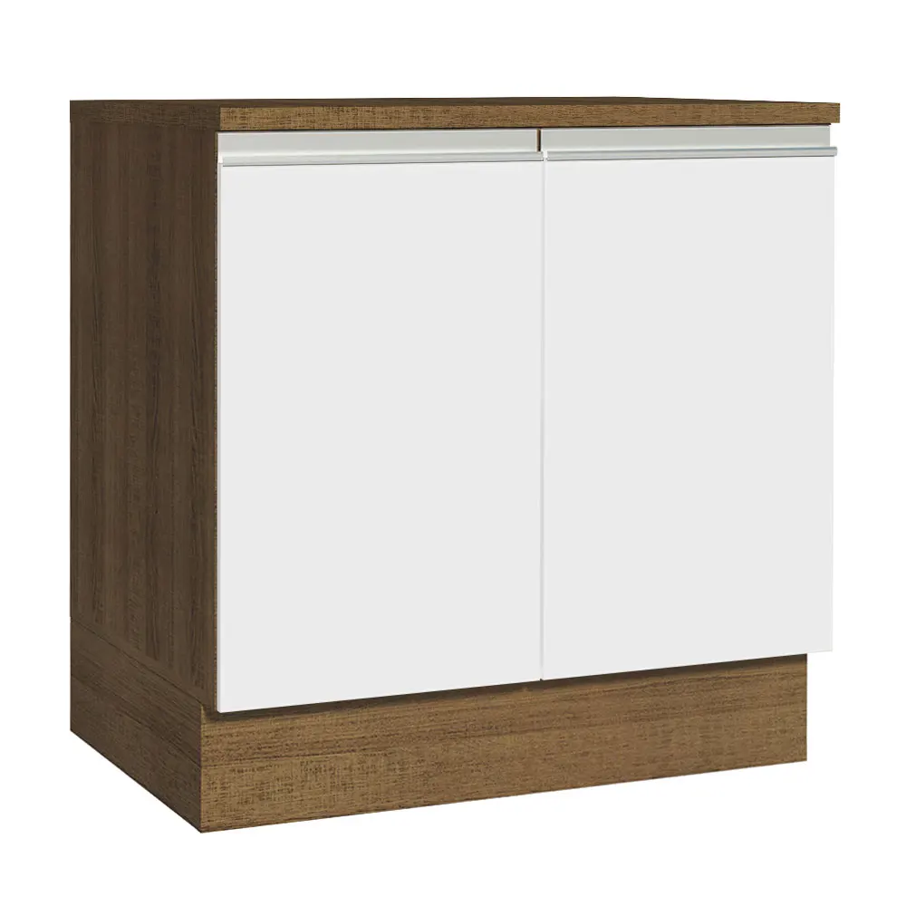 Mueble De Cocina Madesa Glamy 80cm 2 Puertas Color Marron/blanco