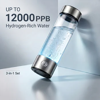 12000PPB SPE PEM Hydrogen Water Generator Bottle Portable Rechargeable Alkaline Ionizer Cup Health Drinkware for Home Travel 1